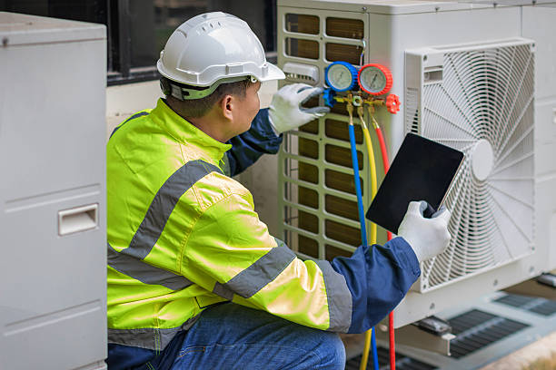 Professional Hvac technician working in Hunt, TX